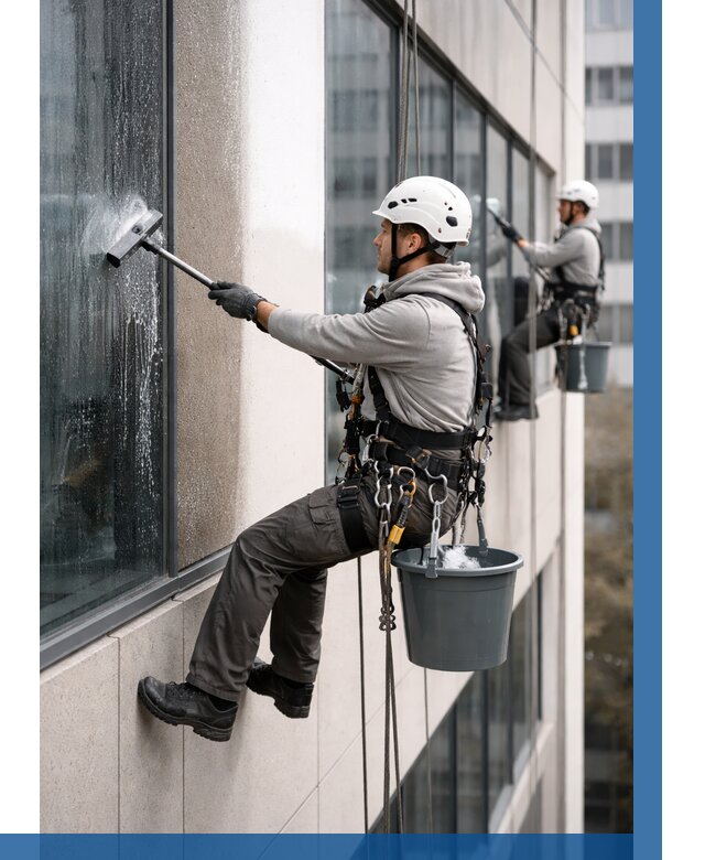 Мойка фасадов зданий в Городце под ключ от 354 р. | ВЫСОТНИК-Грд