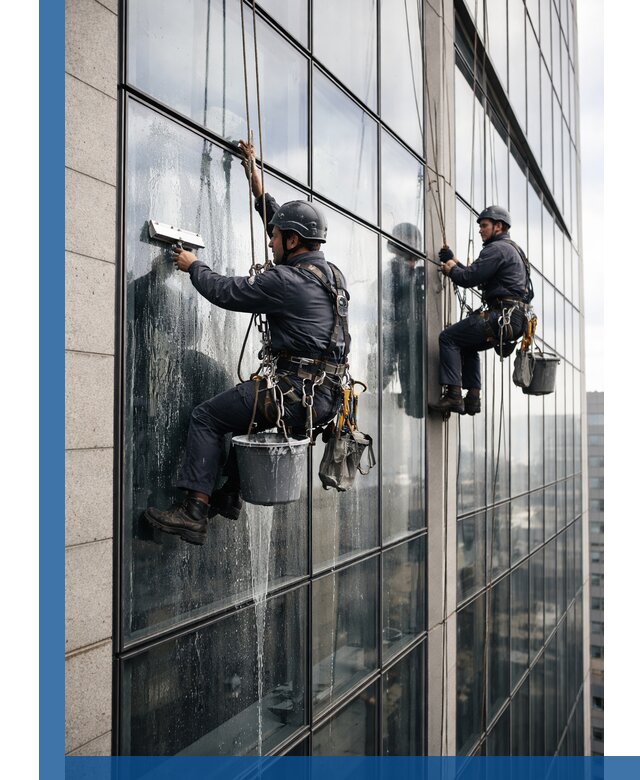 Профессиональная мойка стеклянных фасадов зданий в Городце