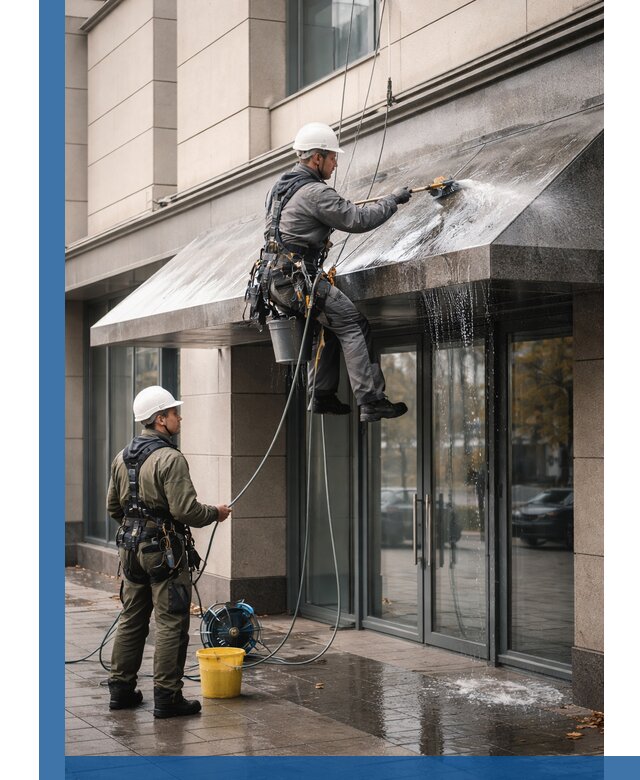 Профессиональная мойка козырьков и навесов в Городце