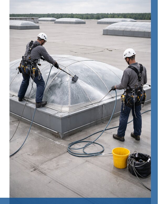 Мойка зенитных фонарей в Городце, заказать от 4555 р. | ВЫСОТНИК-Грд