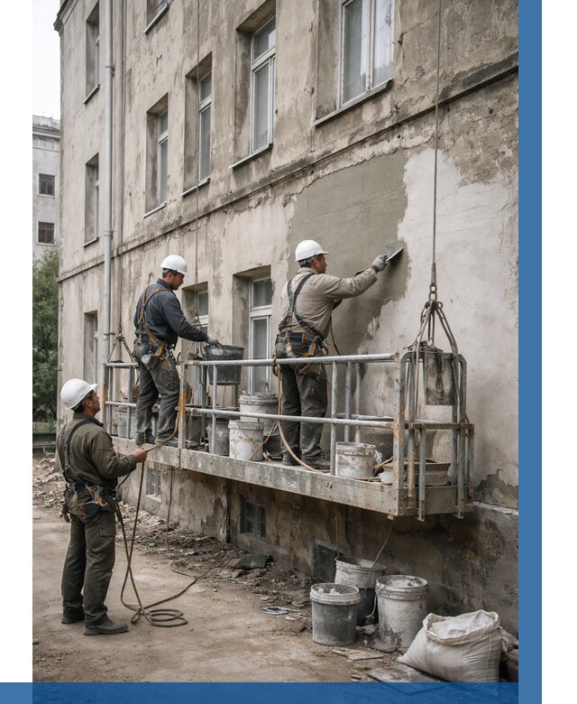 Капитальный ремонт фасада в Городце от 4252 р. | ВЫСОТНИК-Грд