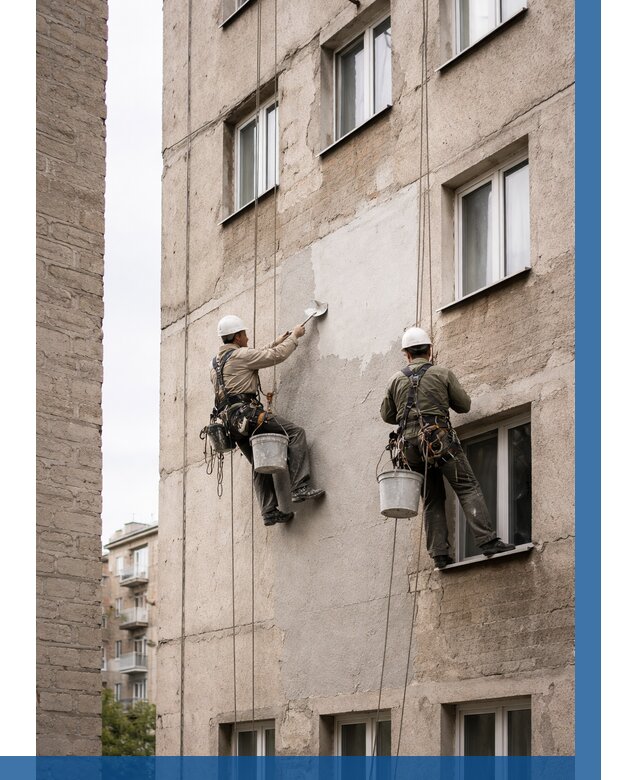 Косметический ремонт фасада в Городце от 1114 р. | ВЫСОТНИК-Грд