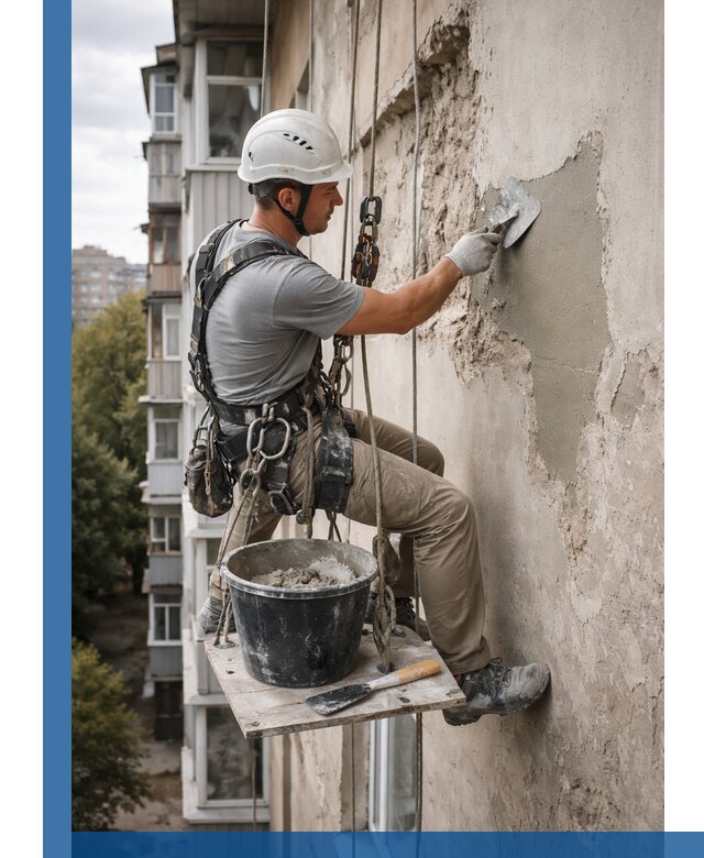 Восстановление фасадной штукатурки в Городце с гарантией качества