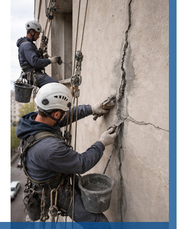 Заделка трещин на фасаде в Городце от 911 р. | ВЫСОТНИК-Грд