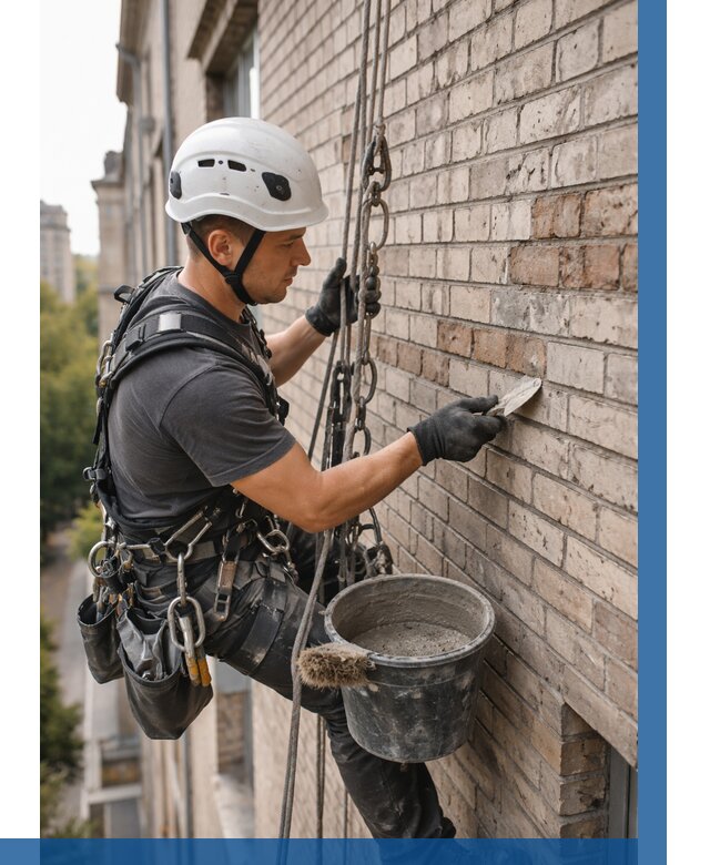 Ремонт кирпичной кладки фасада в Городце от 1822 р. | ВЫСОТНИК-Грд