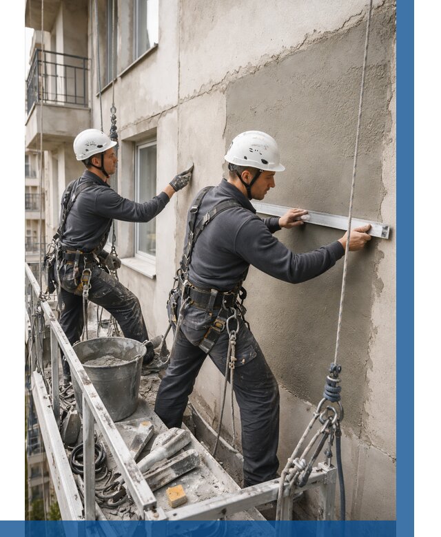 Штукатурка фасада на высоте в Городце от 911 р. | ВЫСОТНИК-Грд