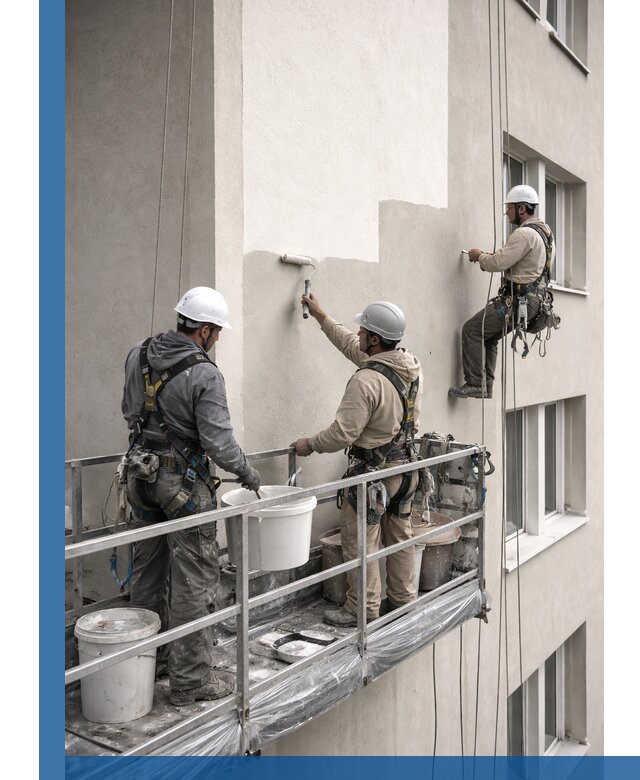 Покраска оштукатуренного фасада в Городце под ключ с гарантией