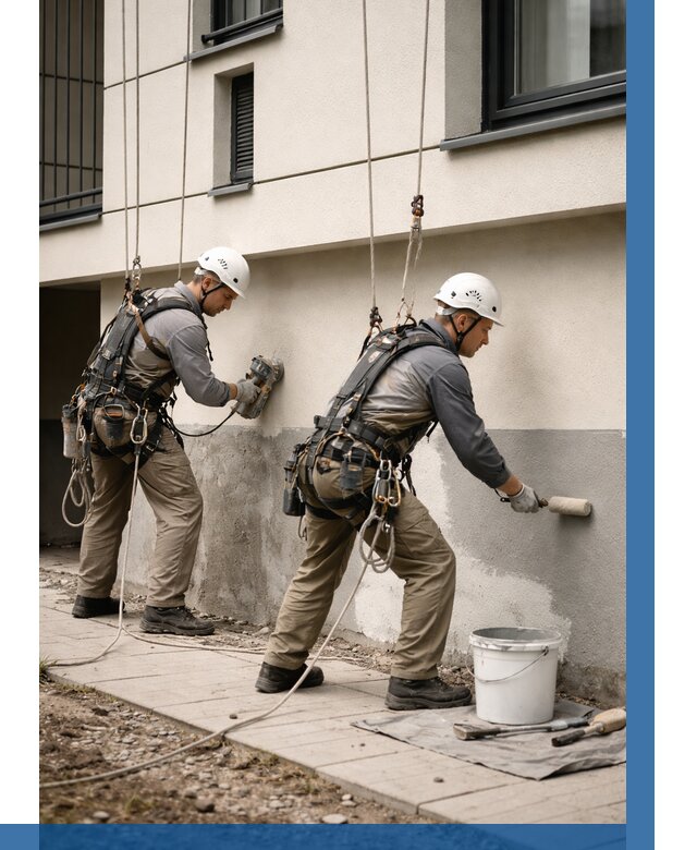 Окраска цоколя здания в Городце от 456 р. под ключ | ВЫСОТНИК-Грд