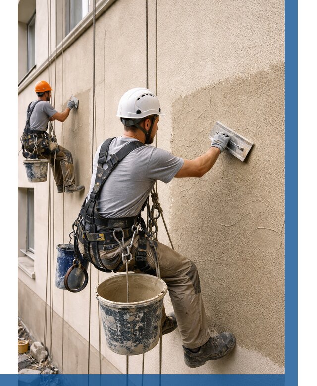 Декоративная штукатурка фасада в Городце от 1215 р. | ВЫСОТНИК-Грд