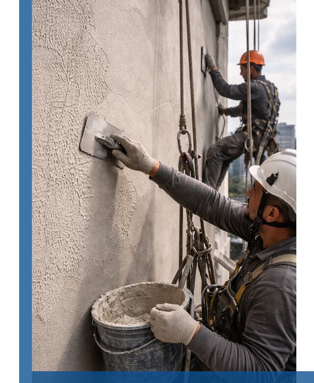 Декоративная штукатурка фасада с утеплением и защитой в Городце