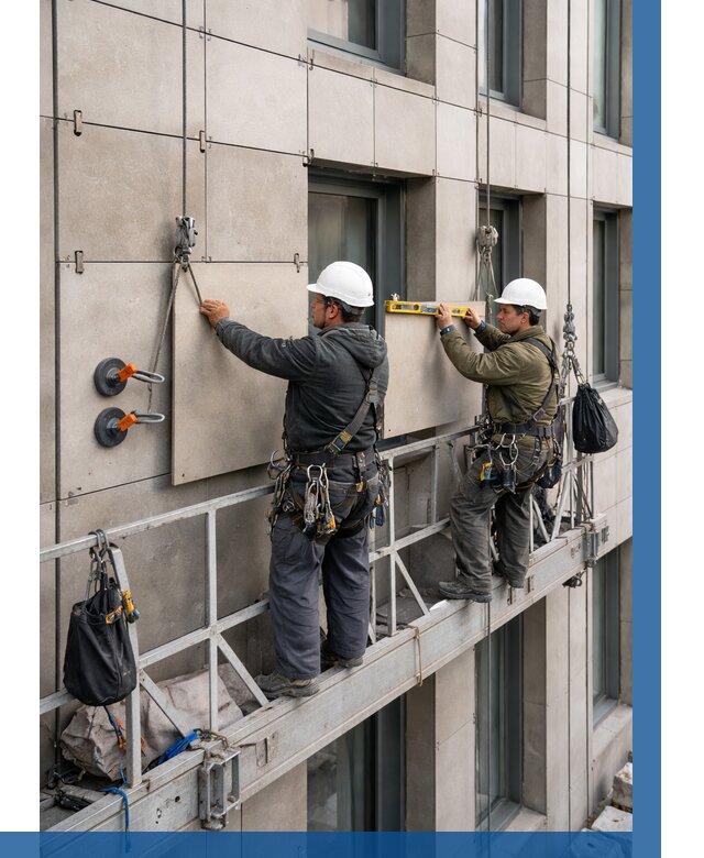 Монтаж керамогранита на фасад в Городце от 2531 р. | ВЫСОТНИК-Грд