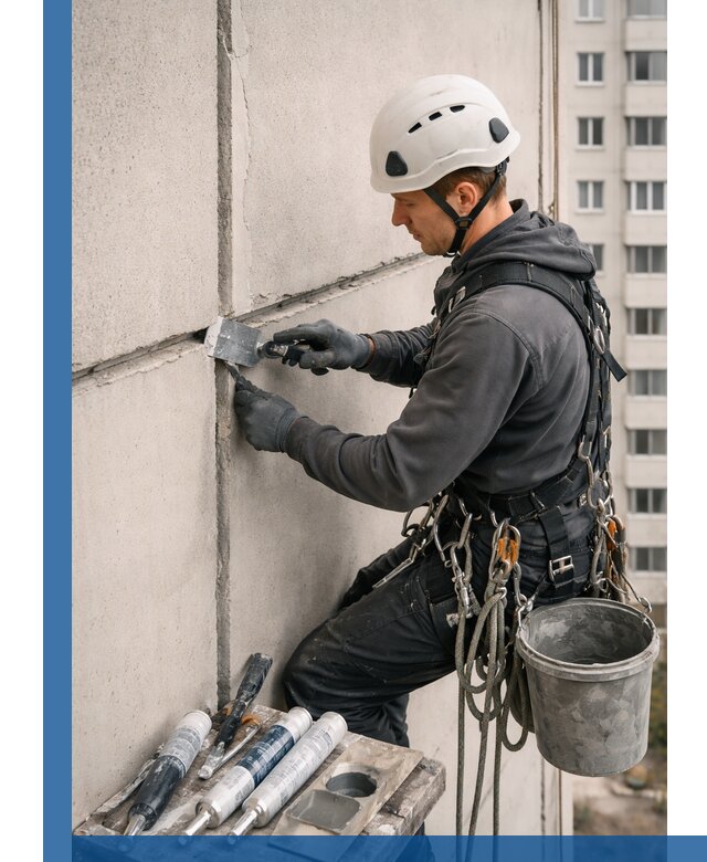 Ремонт межпанельных швов в Городце герметизация и восстановление