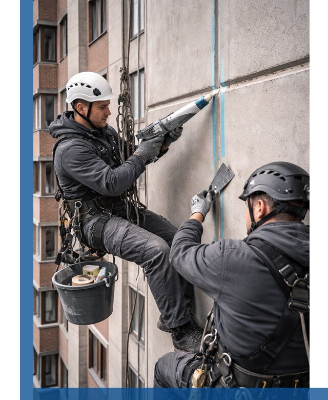 Вторичная герметизация швов фасада и кровли в Городце