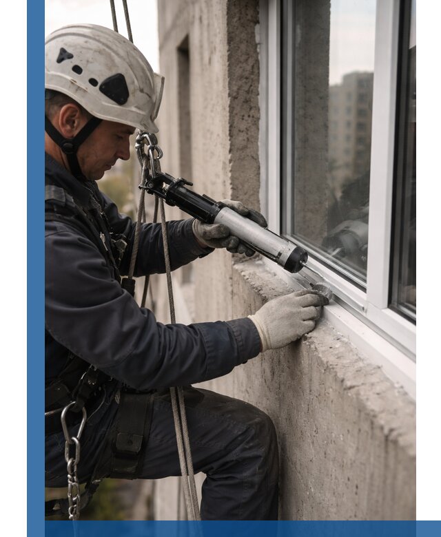 Герметизация оконных швов снаружи в Городце профессионально