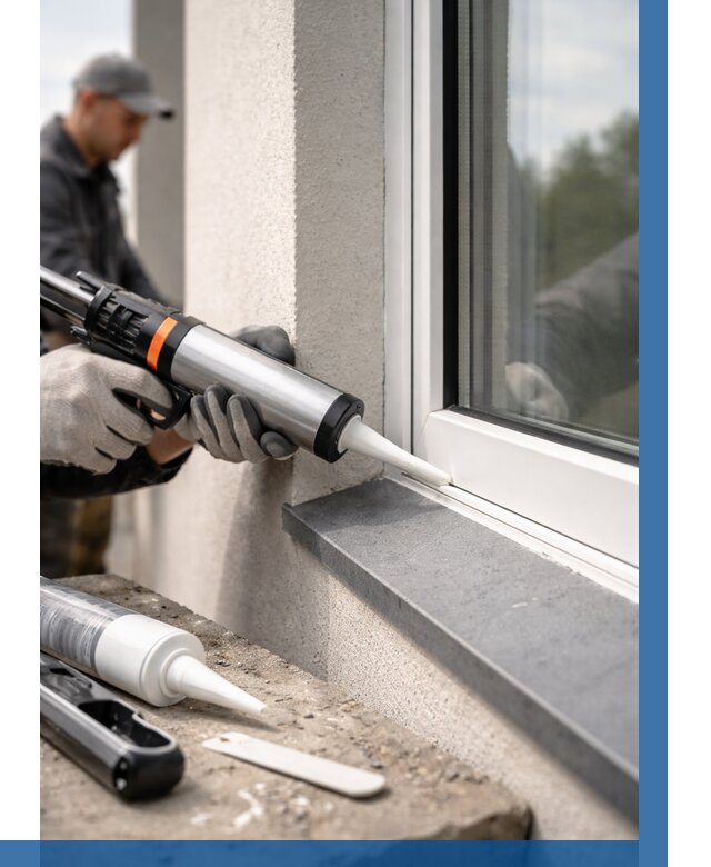 Герметизация монтажных швов окон в Городце от 658 р. | ВЫСОТНИК-Грд