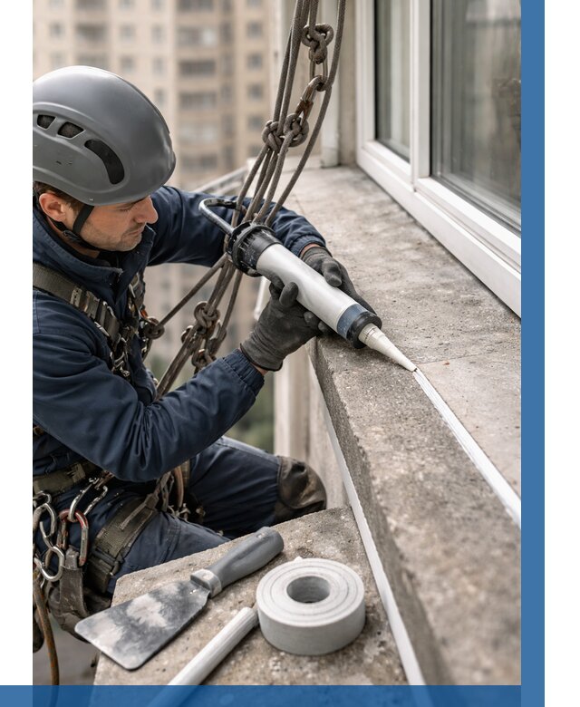 Герметизация балконного козырька в Городце от 4555 р. | ВЫСОТНИК-Грд