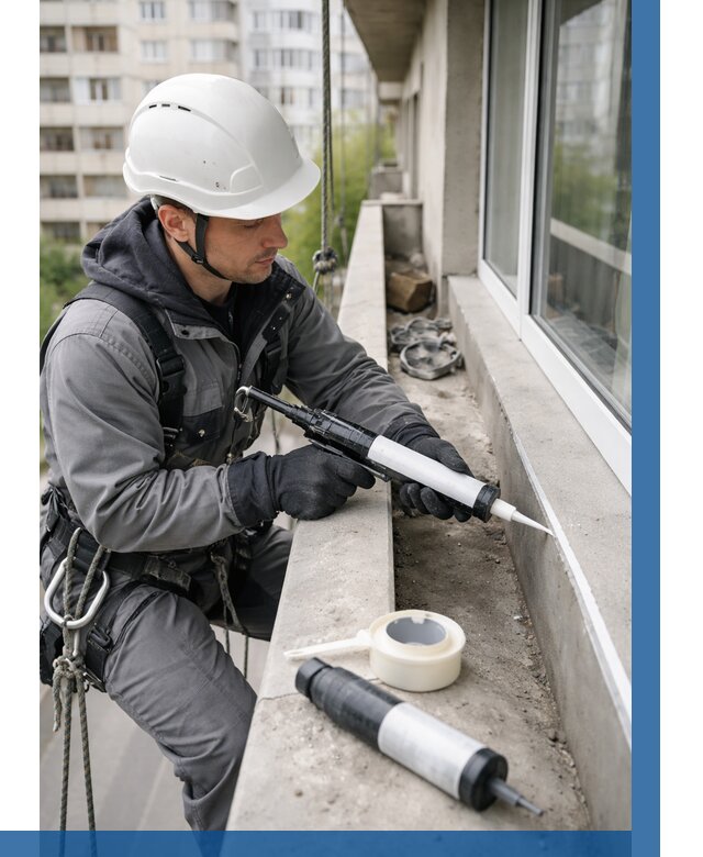 Герметизация швов лоджии в Городце от 4555 р. | ВЫСОТНИК-Грд