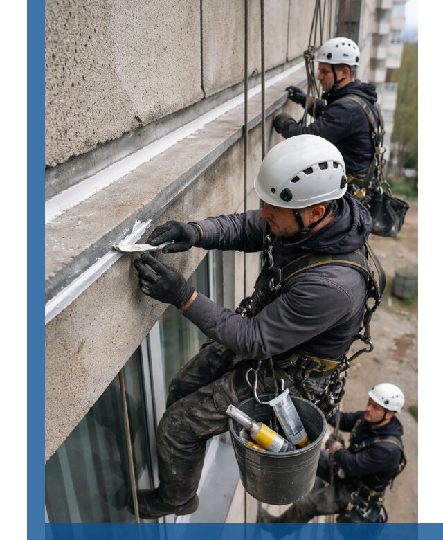 Герметизация примыкания балкона в Городце под ключ с гарантией