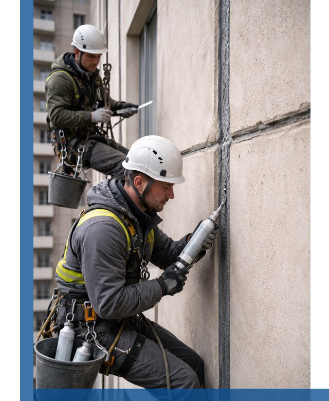 Герметизация деформационных швов фасада в Городце качественно