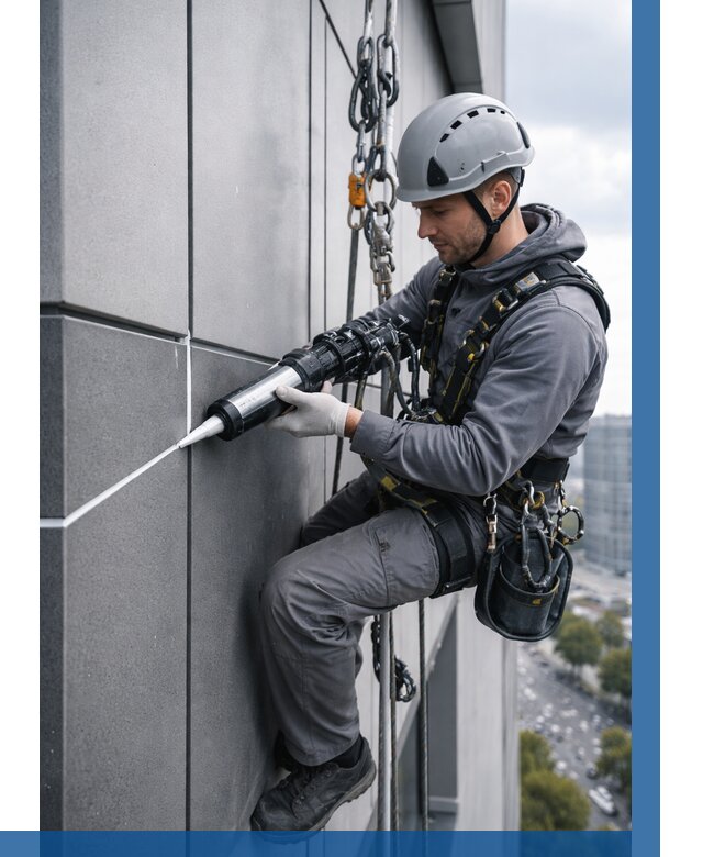 Герметизация стыков фасадных панелей в Городце от 6580 р.| ВЫСОТНИК-Грд