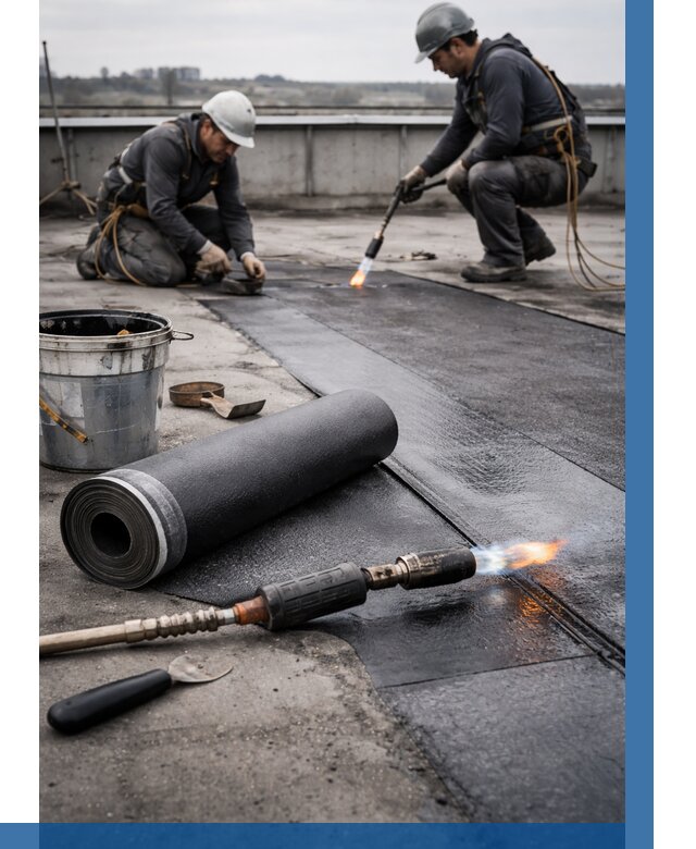 Ремонт рулонной кровли в Городце от 658 р. | ВЫСОТНИК-Грд