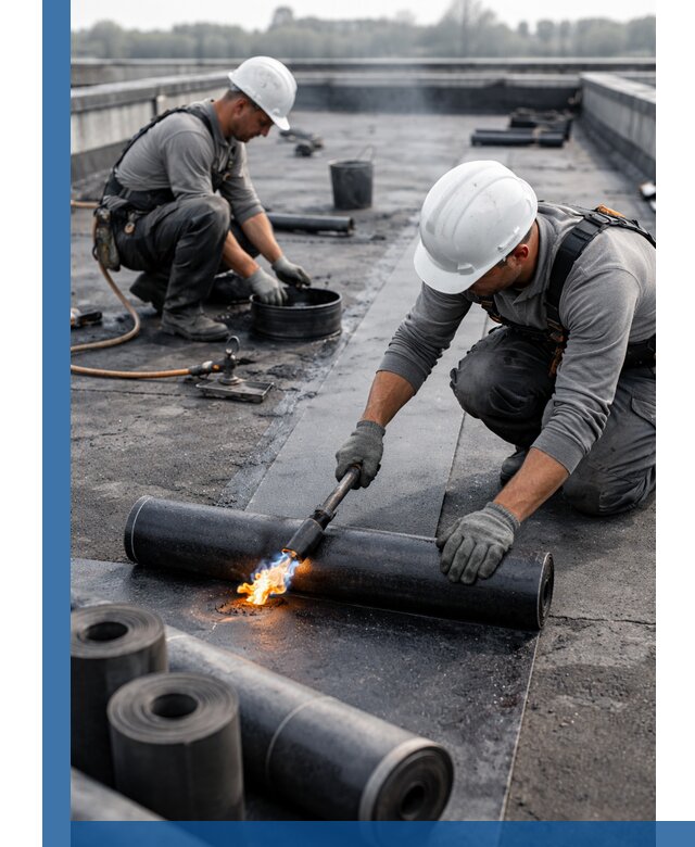 Ремонт рулонной кровли в Городце герметизация и восстановление