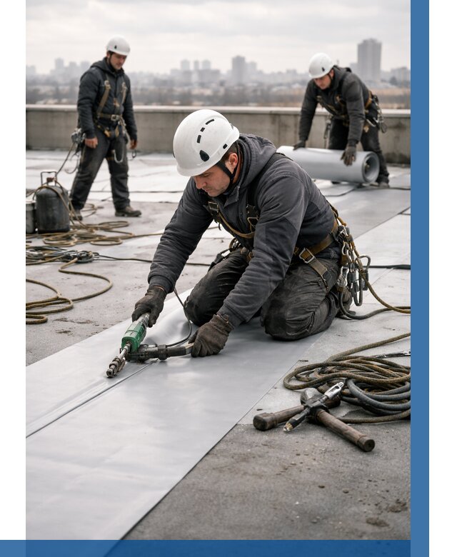 Ремонт мембранной кровли в Городце от 1822 р./м2 | ВЫСОТНИК-Грд