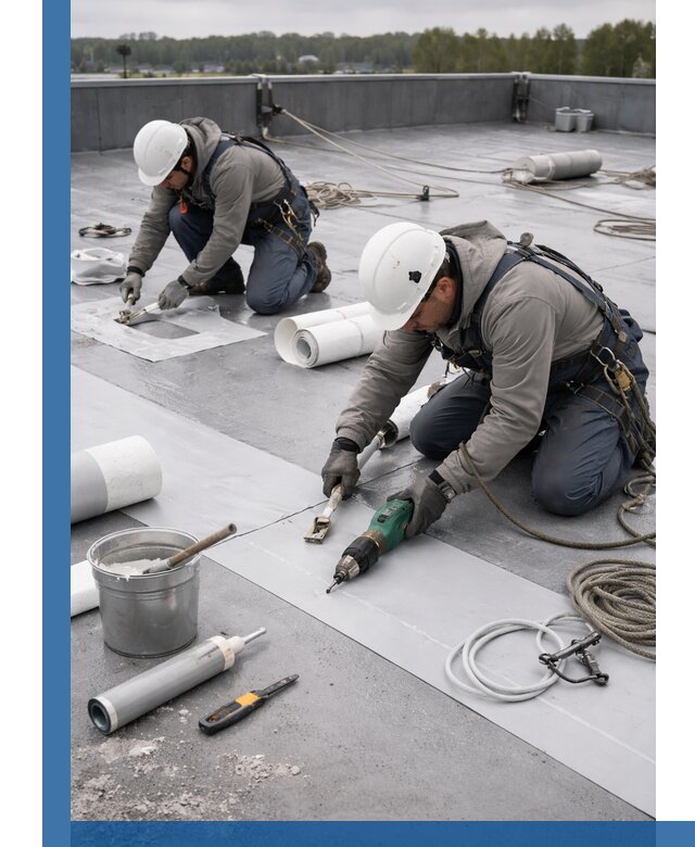 Ремонт мембранной кровли в Городце качественно и с гарантией