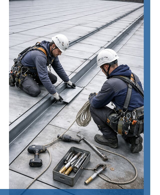 Ремонт фальцевой кровли в Городце от 709 р. | ВЫСОТНИК-Грд