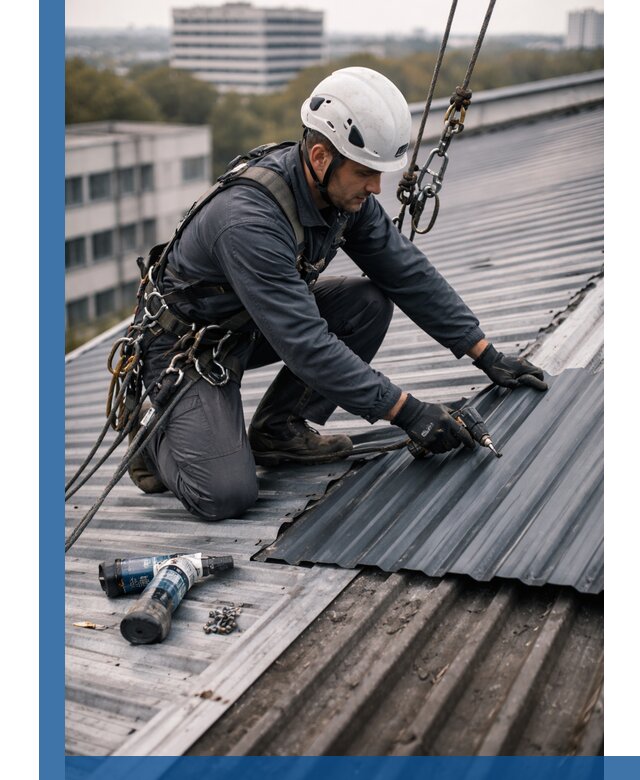 Ремонт профнастила на кровле в Городце, работы под ключ