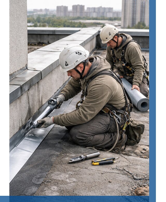 Ремонт кровельных примыканий в Городце от 1215 р. | ВЫСОТНИК-Грд