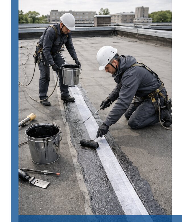 Гидроизоляция кровли мастикой в Городце надежная защита