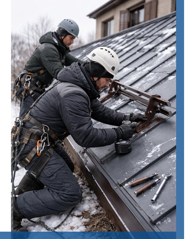 Монтаж снегозадержателей в Городце от 456 р. | ВЫСОТНИК-Грд