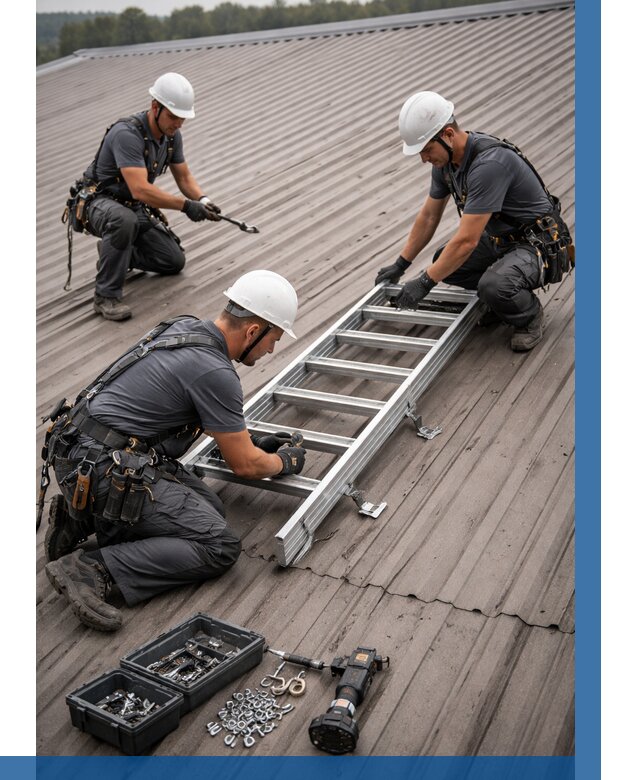 Монтаж кровельной лестницы в Городце от 4555 р. | ВЫСОТНИК-Грд