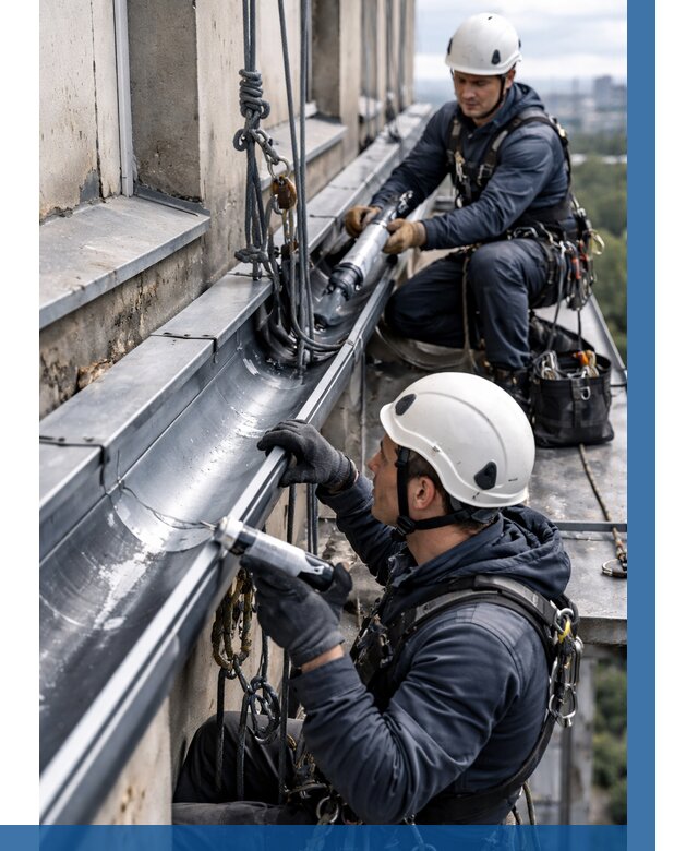 Ремонт водосточных желобов в Городце от 6580 р. | ВЫСОТНИК-Грд