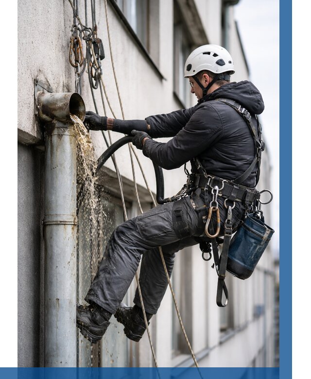 Прочистка водосточных труб в Городце от 3543 р. | ВЫСОТНИК-Грд