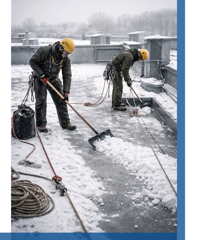 Очистка крыши от снега в Городце от 7592 р. | ВЫСОТНИК-Грд