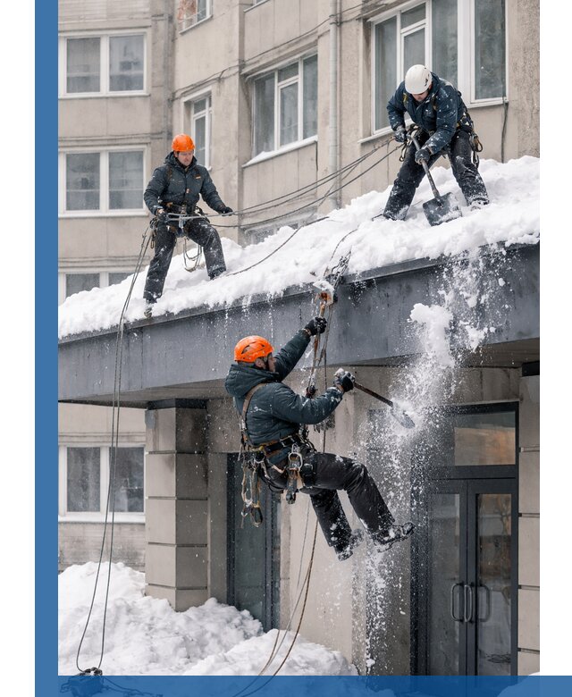 Безопасная очистка навесов от снега в Городце круглогодично