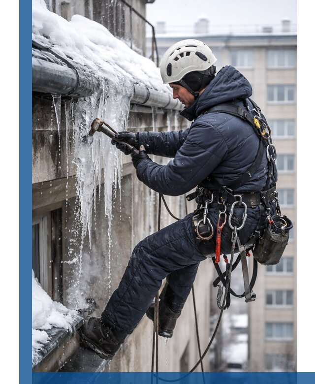 Удаление наледи и чистка водостоков в Городце оперативно и безопасно