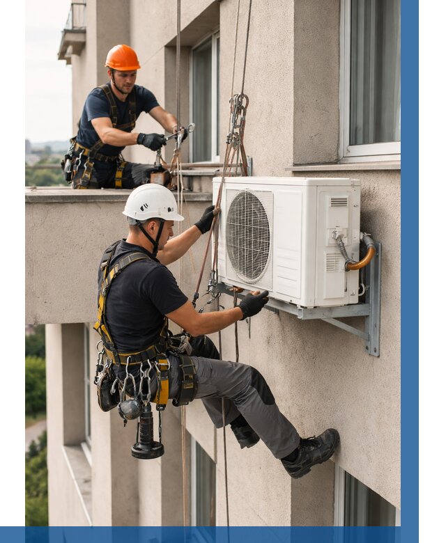 Монтаж внешнего блока кондиционера в Городце от 6580 р. | ВЫСОТНИК-Грд