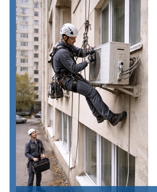 Демонтаж внешнего блока кондиционера в Городце профессионально