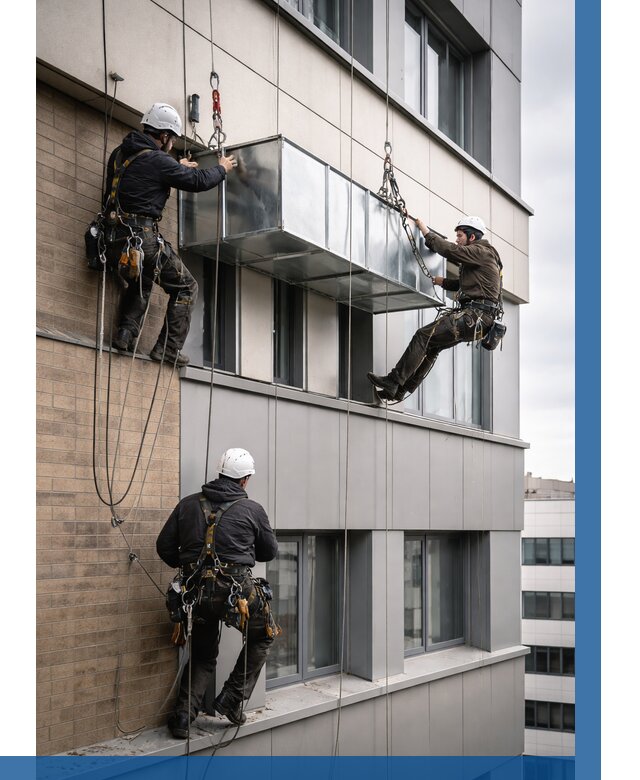 Монтаж воздуховодов на фасаде в Городце от 1518 р. | ВЫСОТНИК-Грд