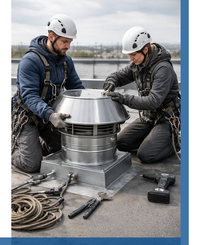 Установка дефлекторов на кровле в Городце от 4555 р. | ВЫСОТНИК-Грд