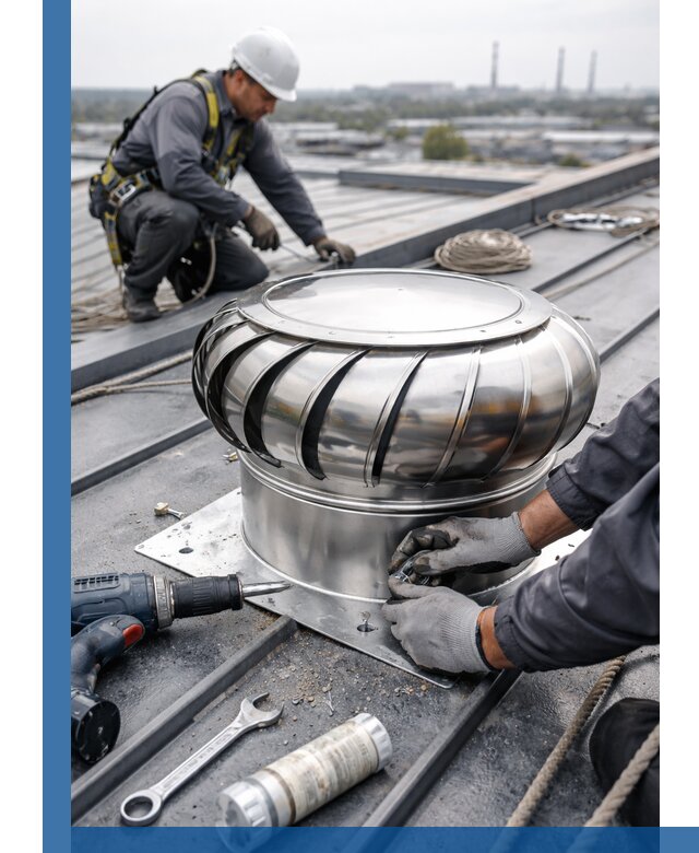 Установка дефлекторов на кровле в Городце профессионально