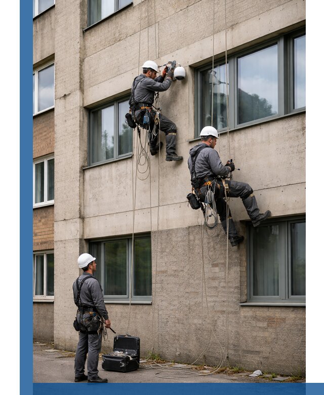 Монтаж фасадных камер видеонаблюдения в Городце под ключ