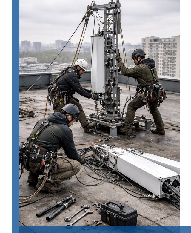 Демонтаж антенн на крыше зданий в Городце с гарантией