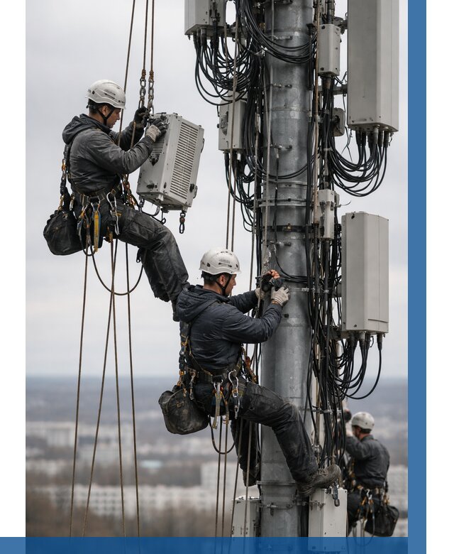 Монтаж оборудования связи на мачте в Городце от 7592 р. | ВЫСОТНИК-Грд
