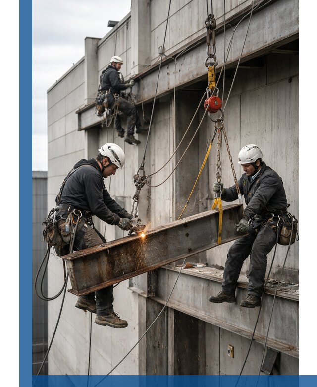 Демонтаж металлоконструкций на высоте в Городце под ключ