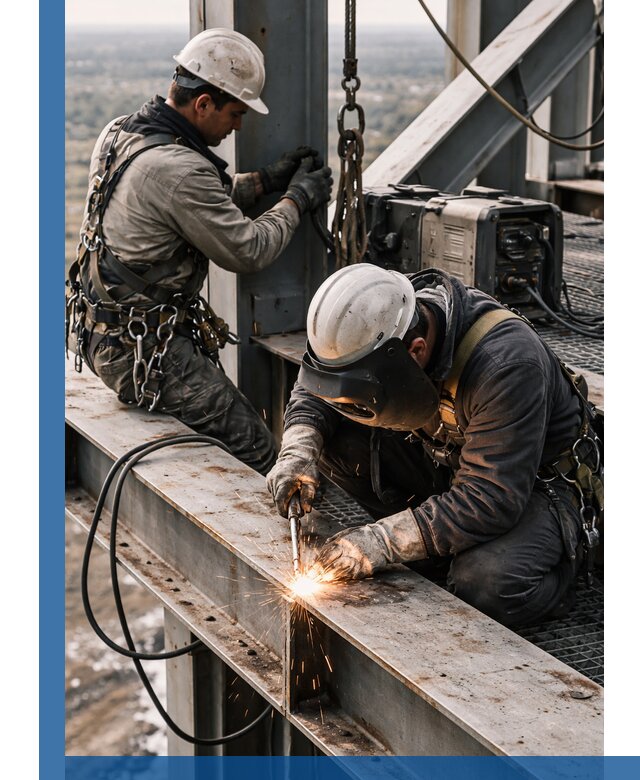 Высотные сварочные работы в Городце для промышленных объектов