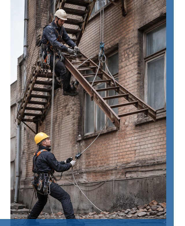 Демонтаж пожарной лестницы в Городце от 12148 р. | ВЫСОТНИК-Грд
